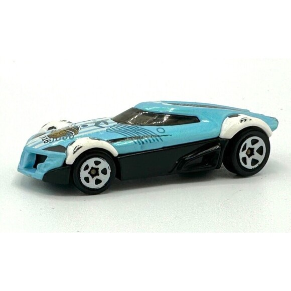 2013 Hot Wheels Light Blue Soccer Car J21 BDD12 - Picture 2 of 6
